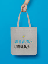 Laden Sie das Bild in den Galerie-Viewer, Jutebeutel in Hellgrau Nicht verzagen, Boltenhagen