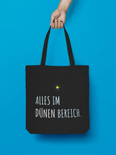 Laden Sie das Bild in den Galerie-Viewer, Jutebeutel in Schwarz Alles im Dünen Bereich