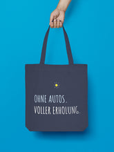 Laden Sie das Bild in den Galerie-Viewer, Jutebeutel "Ohne Autos. Voller Erholung."