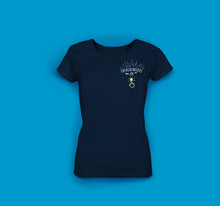 Laden Sie das Bild in den Galerie-Viewer, Frauen T-Shirt in Navy Urlaubsmodus an
