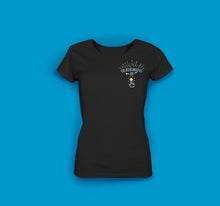 Laden Sie das Bild in den Galerie-Viewer, Frauen T-Shirt in Schwarz Urlaubsmodus an