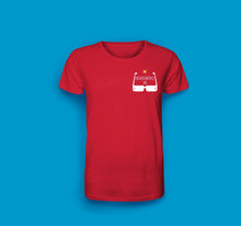 Laden Sie das Bild in den Galerie-Viewer, Herren T-Shirt in Rot Urlaubsmodus an mit Motiv Brille