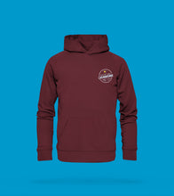 Laden Sie das Bild in den Galerie-Viewer, Hoodie in Burgundrot Das ist der Caravansinn!