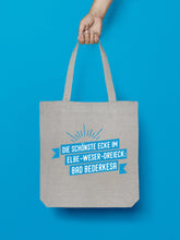 Laden Sie das Bild in den Galerie-Viewer, Jutebeutel in Hellgrau Die schösnte Ecke im Elbe-Weser-Dreieck: Bad Bederkesa
