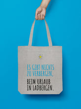 Laden Sie das Bild in den Galerie-Viewer, jutebeutel hellgrau es gibt nichts zu verbergen beim urlaub in ladbergen