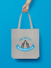 Laden Sie das Bild in den Galerie-Viewer, Jutebeutel in Hellgrau ganz wichtig prerowitäten setzen