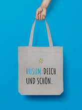 Laden Sie das Bild in den Galerie-Viewer, Jutebeutel in Hellgrau Husum Deich und schön