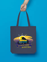 Laden Sie das Bild in den Galerie-Viewer, Jutebeutel in Nachtblau Tiefenentspannt am Hohen Hagen