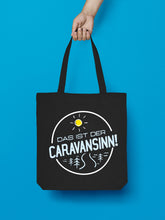 Laden Sie das Bild in den Galerie-Viewer, Jutebeutel in Schwarz Das ist der Caravansinn!