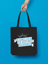 Laden Sie das Bild in den Galerie-Viewer, Jutebeutel in Schwarz Die schösnte Ecke im Elbe-Weser-Dreieck: Bad Bederkesa