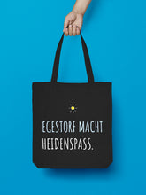 Laden Sie das Bild in den Galerie-Viewer, Jutebeutel in Schwarz. Egestorf macht Heidenspass.