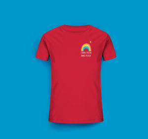 Kinder T-Shirt in Rot Prerow Regenbogen Motiv