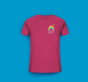 Kinder T-Shirt in Raspberry Pink Prerow Regenbogen Motiv