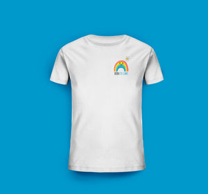 Kinder T-Shirt in Weiß. Born to camp.