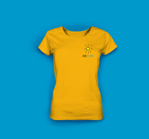 Frauen T-Shirt "Born to Camp." Bio-Baumwolle