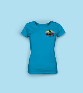 Frauen T-Shirt Azurblau Tiefenentspannt am Hohen Hagen