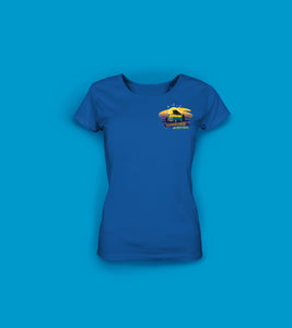 Frauen T-Shirt Blau Tiefenentspannt am Hohen Hagen
