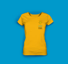 Laden Sie das Bild in den Galerie-Viewer, Frauen T-Shirt in Gelb Es gibt nichts zu verbergen, beim Urlaub in Ladbergen
