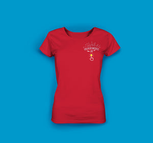 Frauen T-Shirt in Rot Urlaubsmodus an
