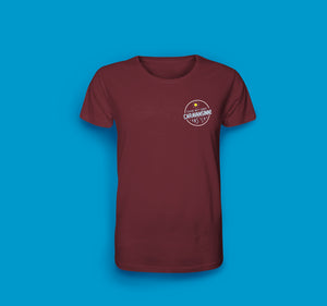 Herren T-Shirt in Burgundrot Das ist der Caravansinn!