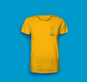 herren t-shirt gelb es gibt nichts zu verbergen beim urlaub in ladbergen