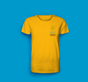 männer t-shirt gelb weder ins hilton noch ins ritz im urlaub gehts nach nonnevitz